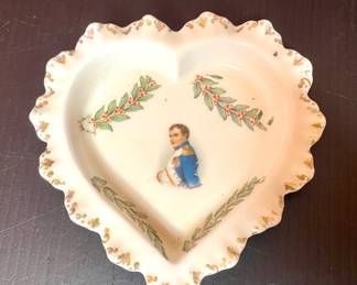 Handpainted heart dish marked Prov SXE es Germany