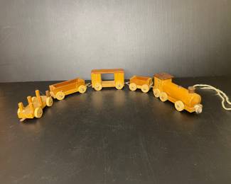 Vtg wood train