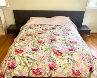 Ikea bed frame with side tables & Casper queen mattress