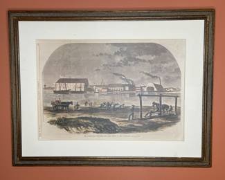 Framed Harper Weekly clipping dated April 20, 1861