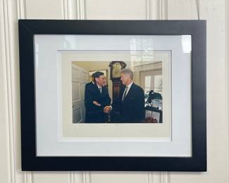 Framed photo with President Bill Clinton