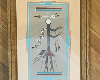 Navajo sand painting framed