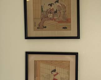 Japanese wood block prints