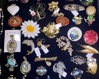 Vintage to modern brooches & pendants