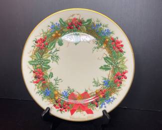 Lenox Christmas 1990 plate vtg