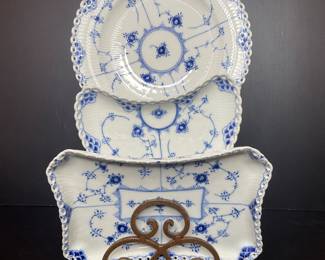 Royal Copenhagen Blue Fluted Half Lace dinnerware