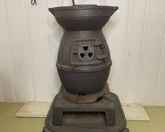 MK&T RY Railroad caboose Cast Iron Pot Belly Coal Burning Stove