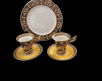 Versace Rosenthal dessert set for two