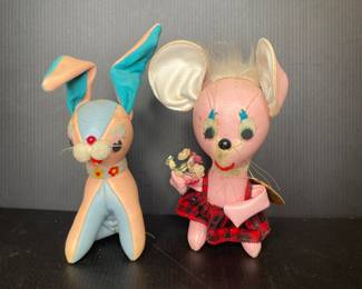 Vintage Japan plush animals