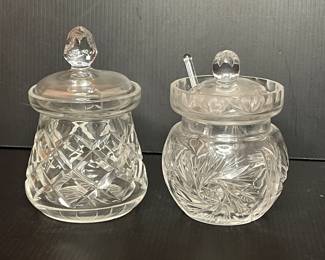 Vintage crystal sugar bowls