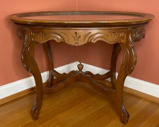 Anitque carved tea table