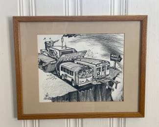 Transit cartoon signed Bil Canfield