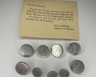 Vintage pewter buttons