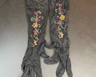 Vintage sequin beaded gloves