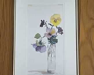 Watercolor Pansy by Marvel Adams