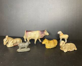 Metal & plastic vintage animals Italy, Germany, Japan