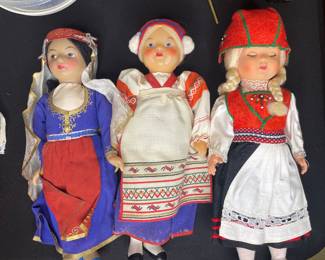 1970's USSR Soviet-era folk dolls