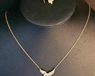 Black Hills Gold Hummingbird Ring Necklace