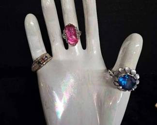 White Gold Sterling Rings