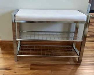 Hall Metal Pleather Bench