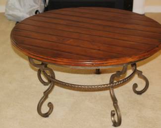 Century solid wood and iron coffee table