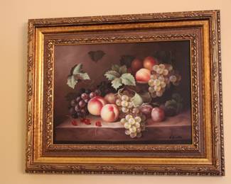 Still Life framed canvas 22" x 18"