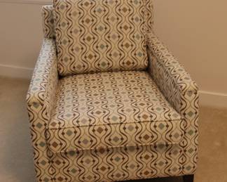 Ethan Allen modern geometric side / club chair