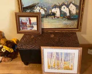Paintings On Canvas, Print, and Decorative Trunk