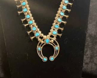Squash Blossom Necklace And Earrings