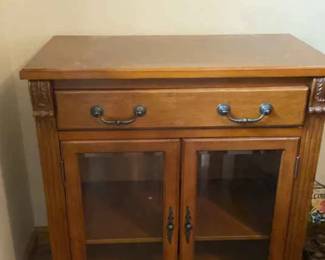 Small Wood And Glass Cabinet