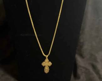 14K Gold Necklace And Charm