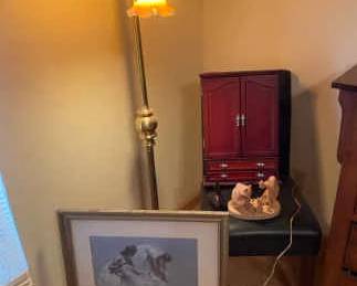 Side Chair, Lamp, And More Decor