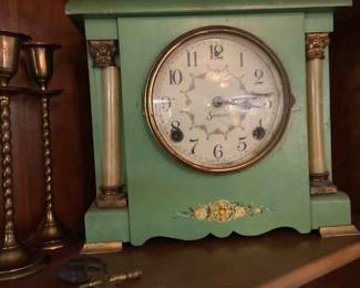 Sessions Clock And Metal Candleholders