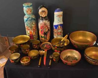 Russian Wood Decor serveware