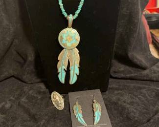 Robert Kelly Necklace And Earrings Plus Ring