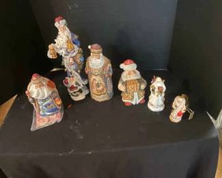Six Super Santa Figurines