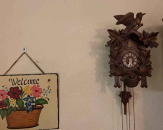 Cuckoo Clock And Sweet Slate Sign