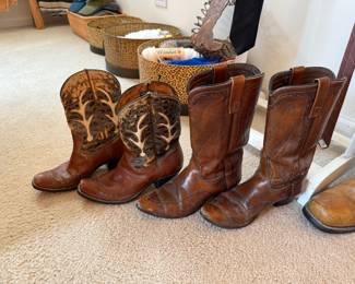 Vintage men’s women’s and children’s cowboy boots