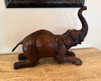 Large wooden elephant