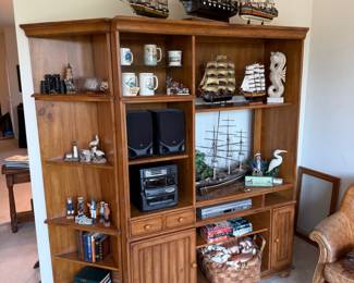 Wall unit media cabinet