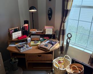 Floor Office Lamp, Desk, stationary and office supplies