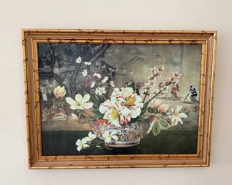 Large Wall Art Asian Floral