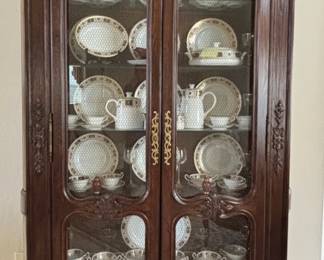 Antique China Cabinet CABINET ONLY PORCELAIN NOT INCLUDED