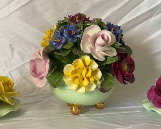 Flower Set Of Best Bone Denton Hand Modelled China England