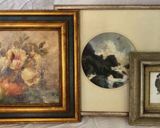 Hanging Art Pieces, Bellaye Ducher Piece And Assortment Of Other Pieces
