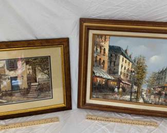 Lot Of 2 Outdoor Scene Paintings