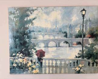 Wooden Canvas Oil Painting Scenic