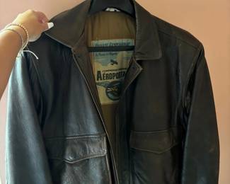 Vintage Leather Jacket Set Of Two Made In Israel, Maquette And Aeropostale
