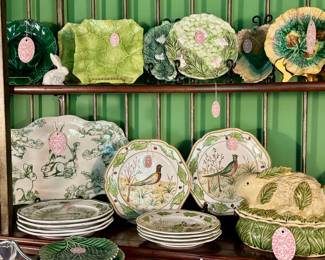 Amazing selection of Majolica and other collectable plates