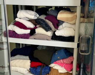 Large Selection of Sweaters, most size medium